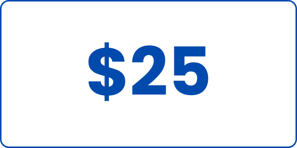 $25